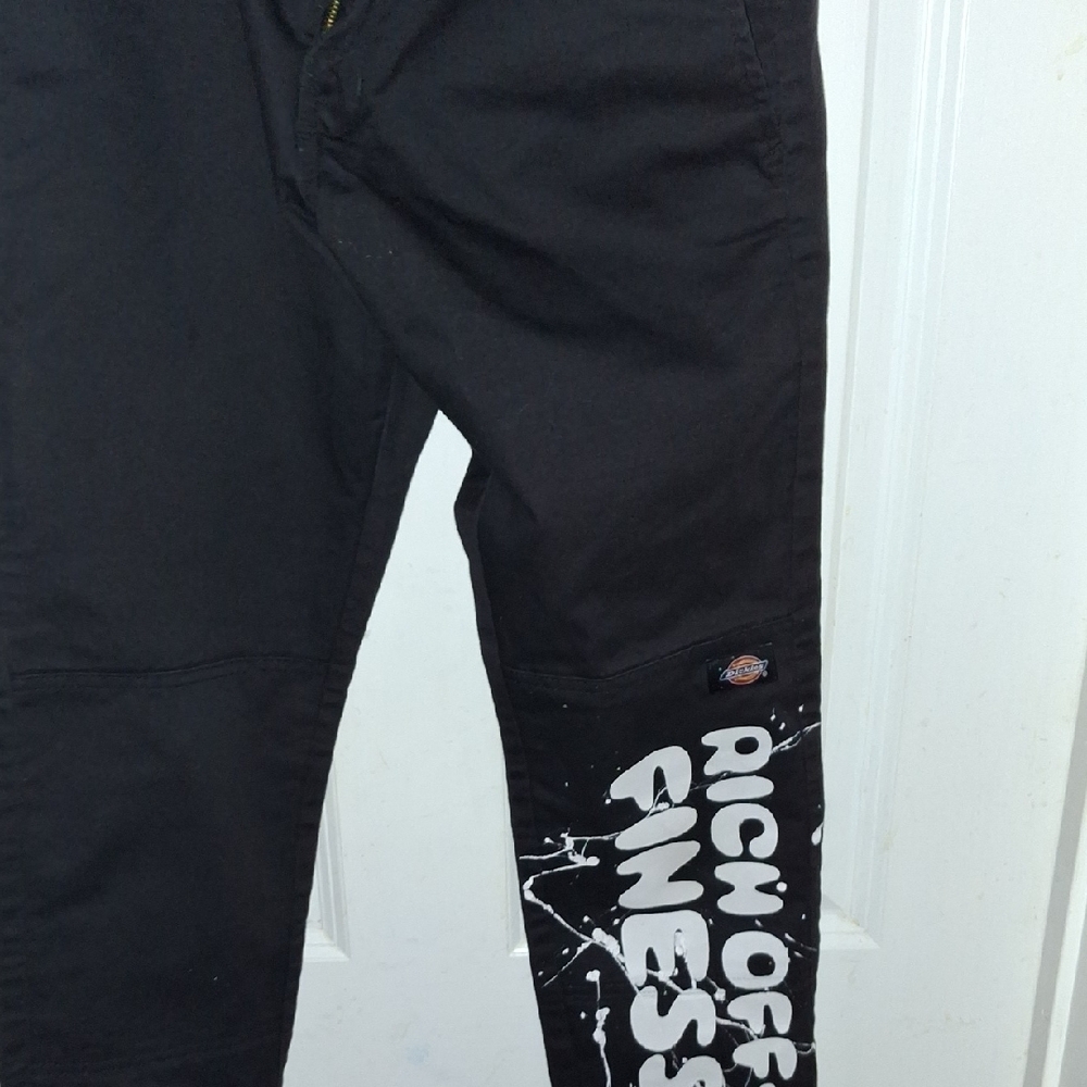 Dickies Black Pants with White Graphic - Picture 7 of 15